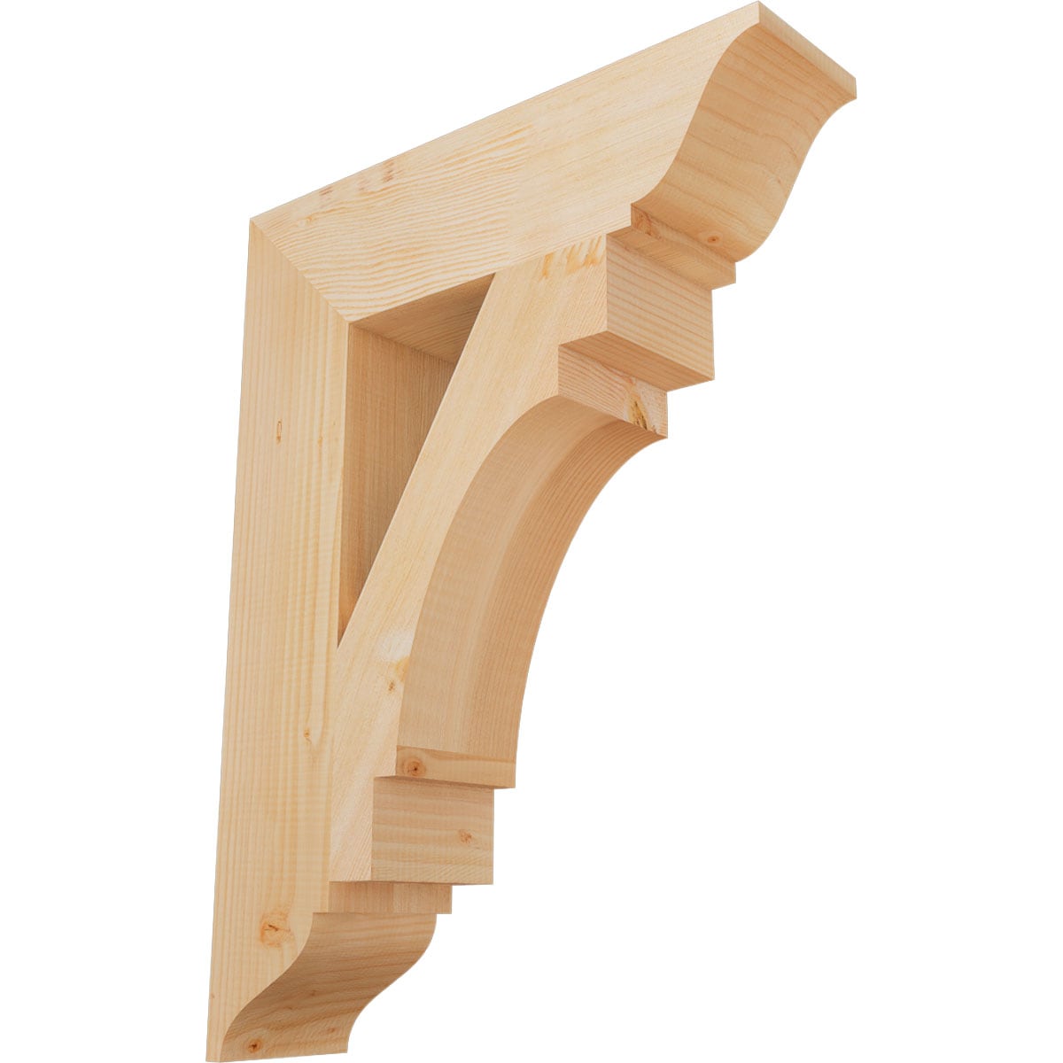 Ekena Millwork BKT06X24X32MRC01SDF Merced traditional smooth 5-1/2-in x 24-in x 32-in Douglas fir Brown Wood Standard bracket