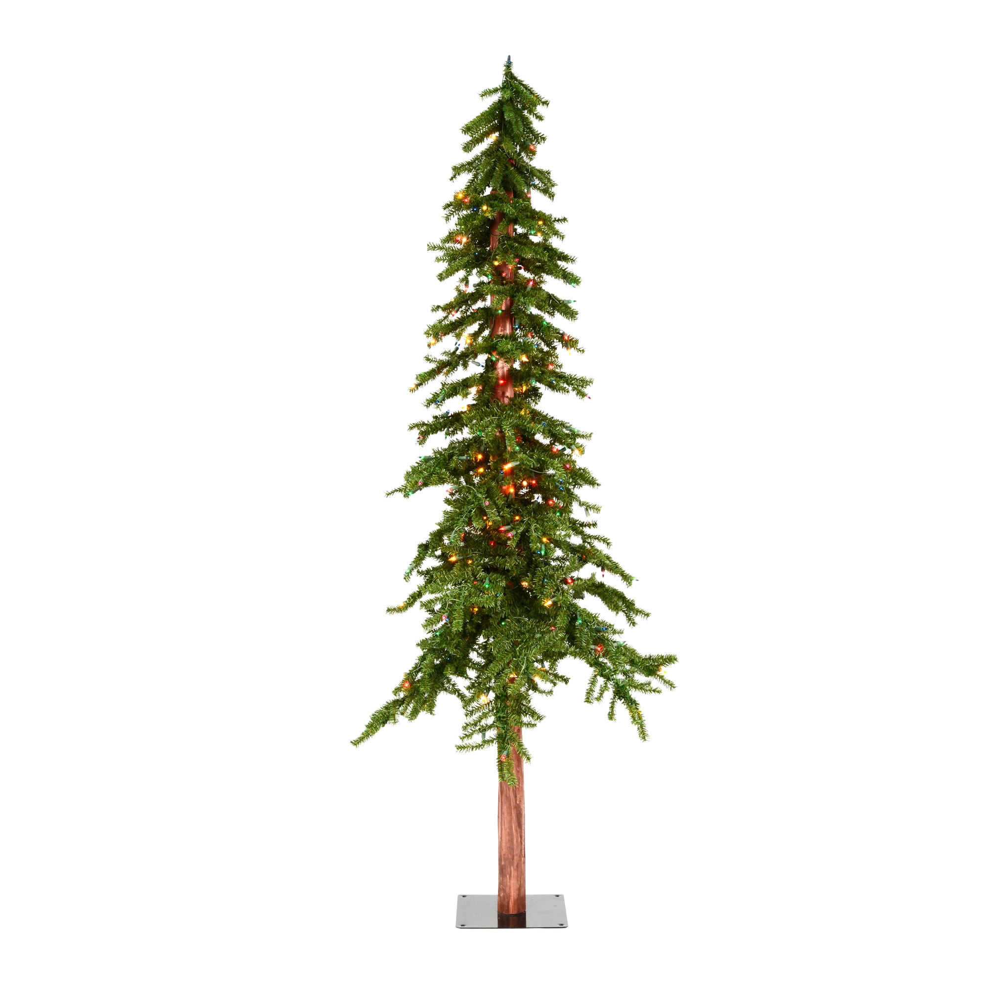 Vickerman A805172LED 7-ft Alpine Pre-lit Artificial Christmas Tree with Multicolor LED Lights
