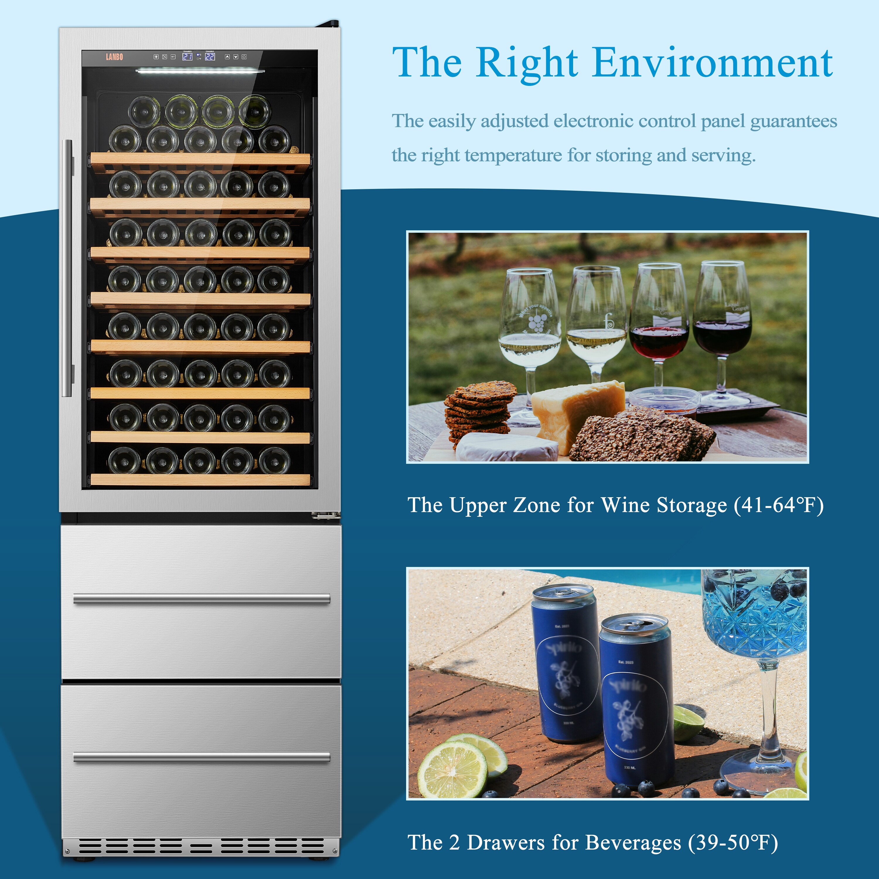 LANBO LW168TS Wine-Chillers - View #5