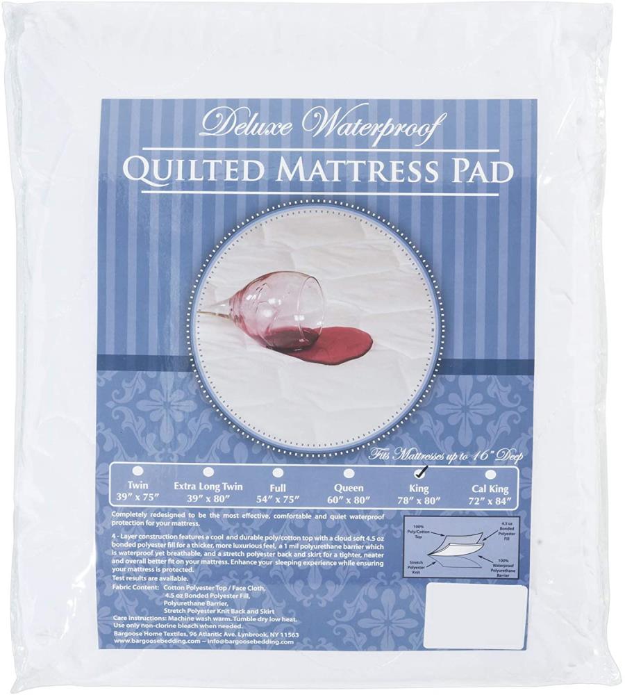 Bargoose Baby - Waterproof Quilted Mattress Pad | Fitted | Crib | 28x52x6