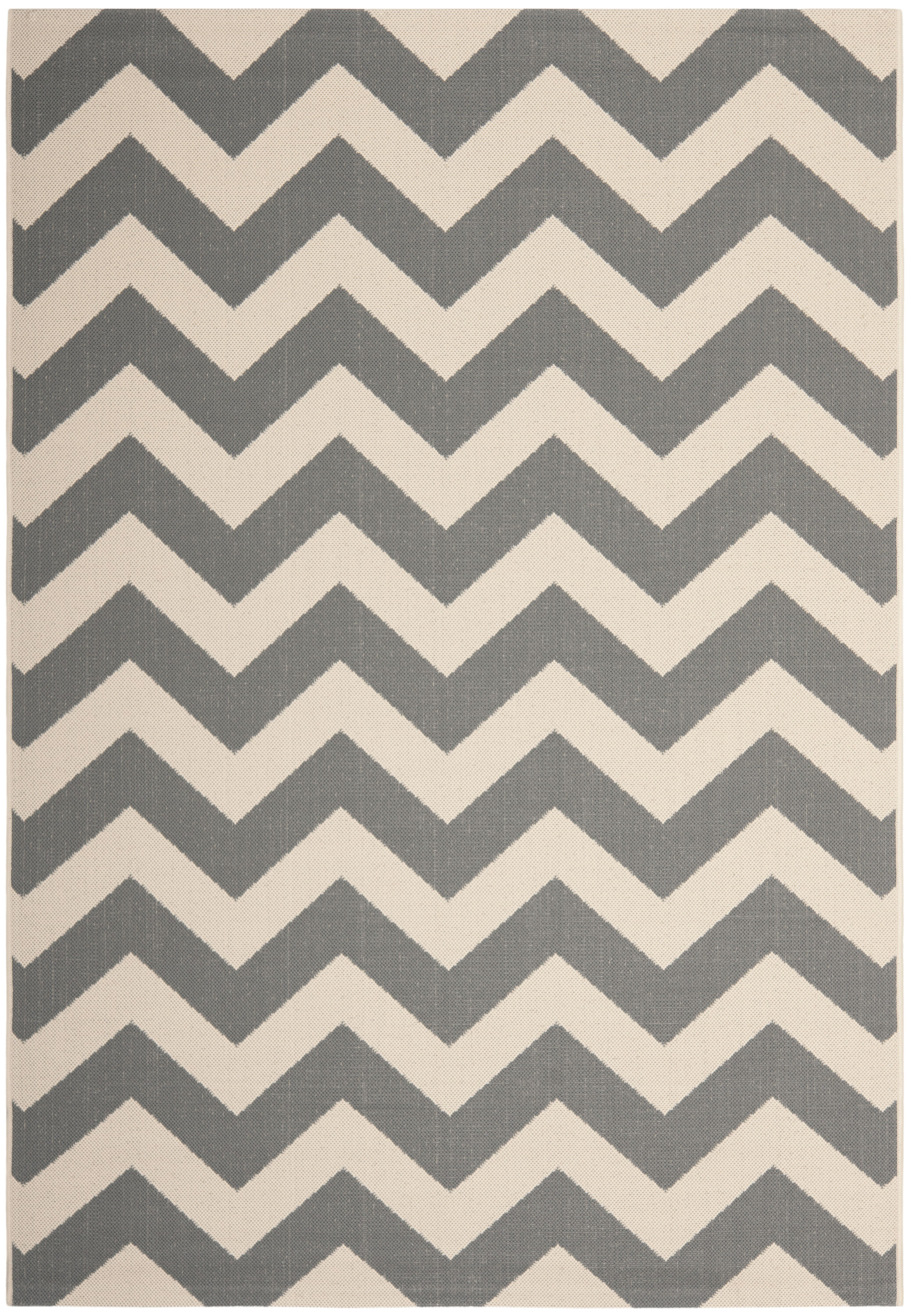 Modern Gray Rectangular 9' x 12' Easy-Care Synthetic Area Rug