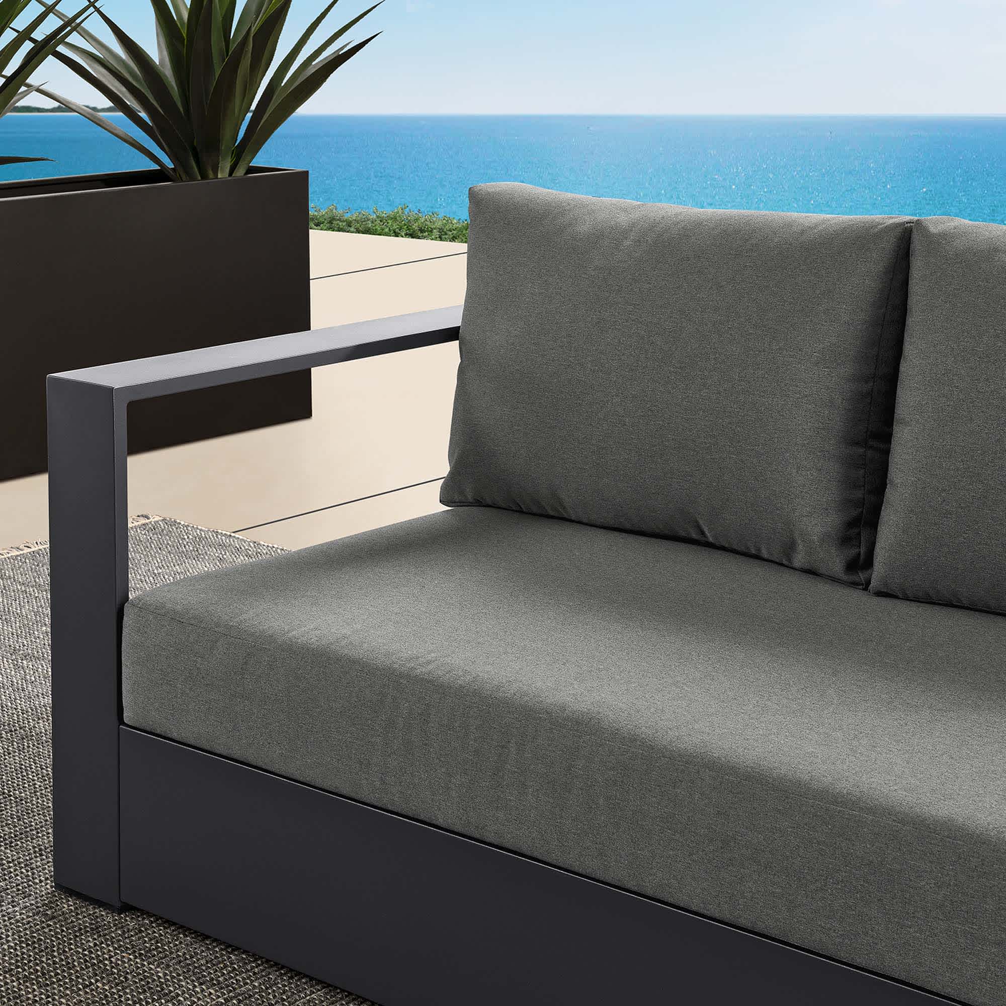 Modway EEI-6629-GRY-CHA Patio-Sofas-Daybeds - View #8