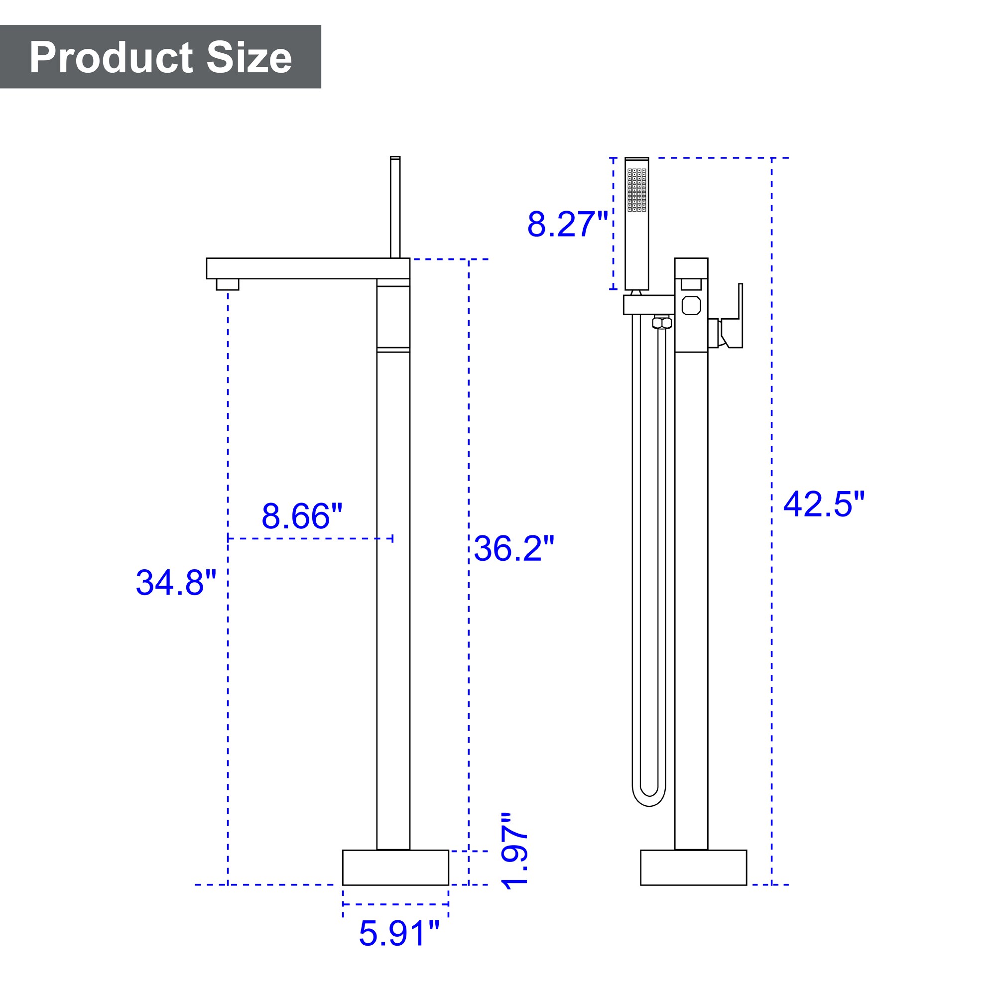 WELLFOR WN0715 Roman-Tub-Faucets - View #7