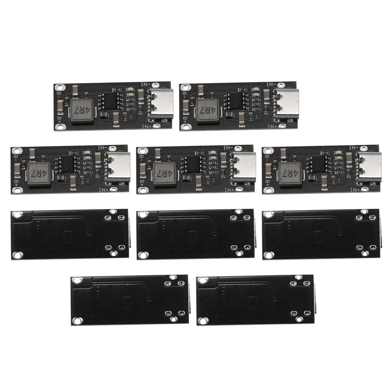 Unique Bargains 10pcs IP2312 Charging Module Type-c USB 5V to 4.2V 3A Lithium Battery Charger Module Charging Board Black #S26081100UX3104