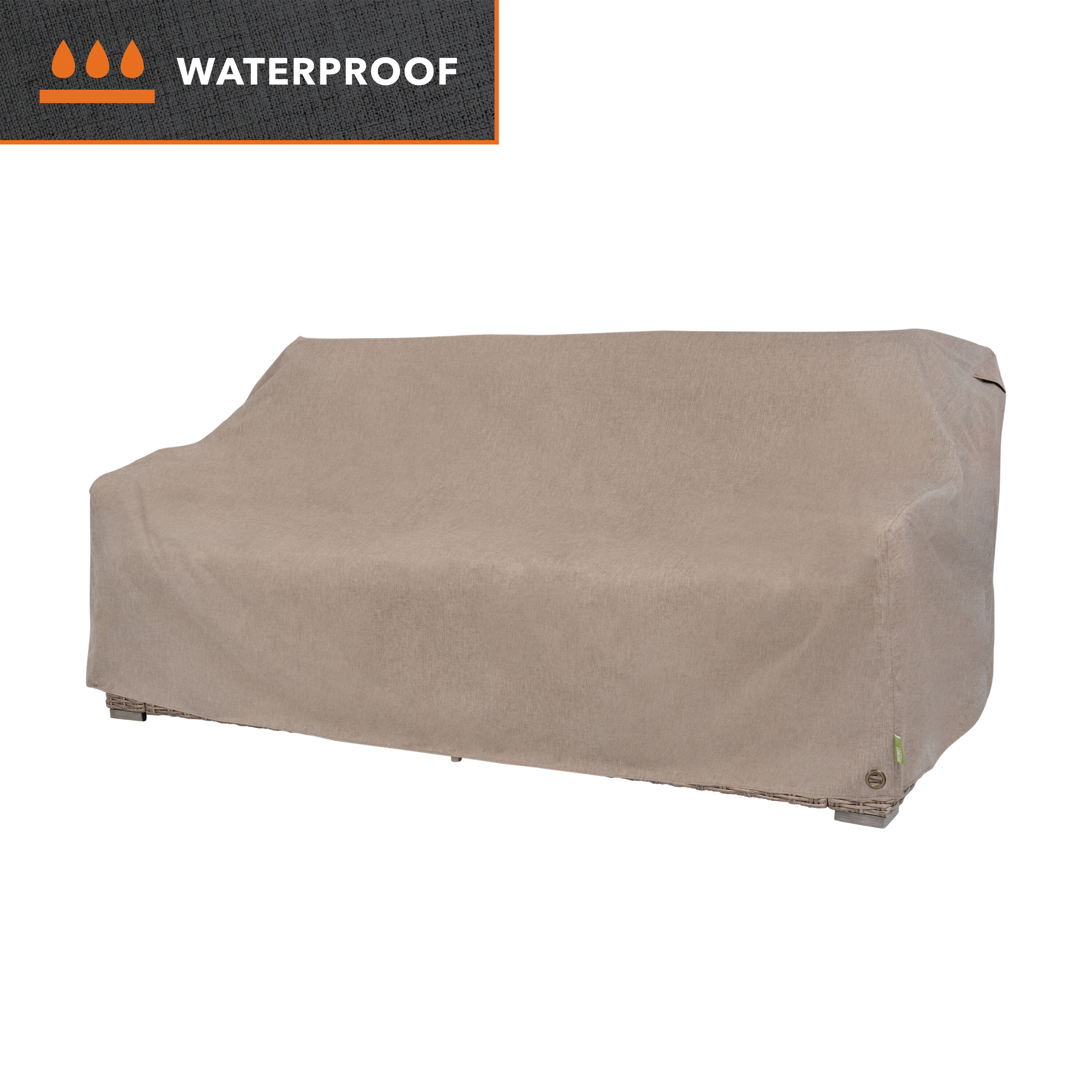Sandstone Waterproof Polyester Patio Loveseat Cover