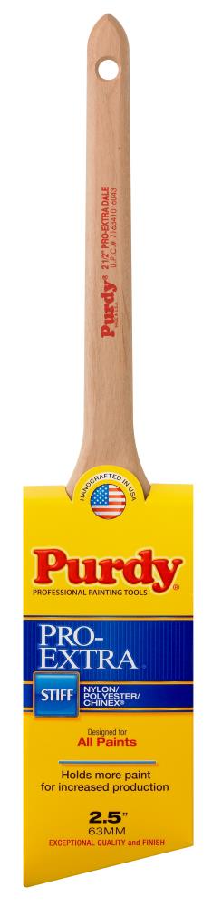 Purdy 144080725 Pro-Extra Dale 2-1/2-in Nylon- Polyester Blend Angle Paint Brush