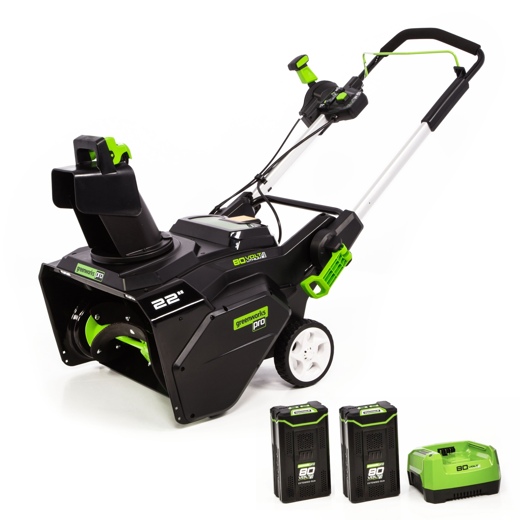 80-volt 22-in Single-stage Push Cordless Electric Snow Blower 4 Ah (Battery and Charger Included) | - Greenworks Pro SN80L422