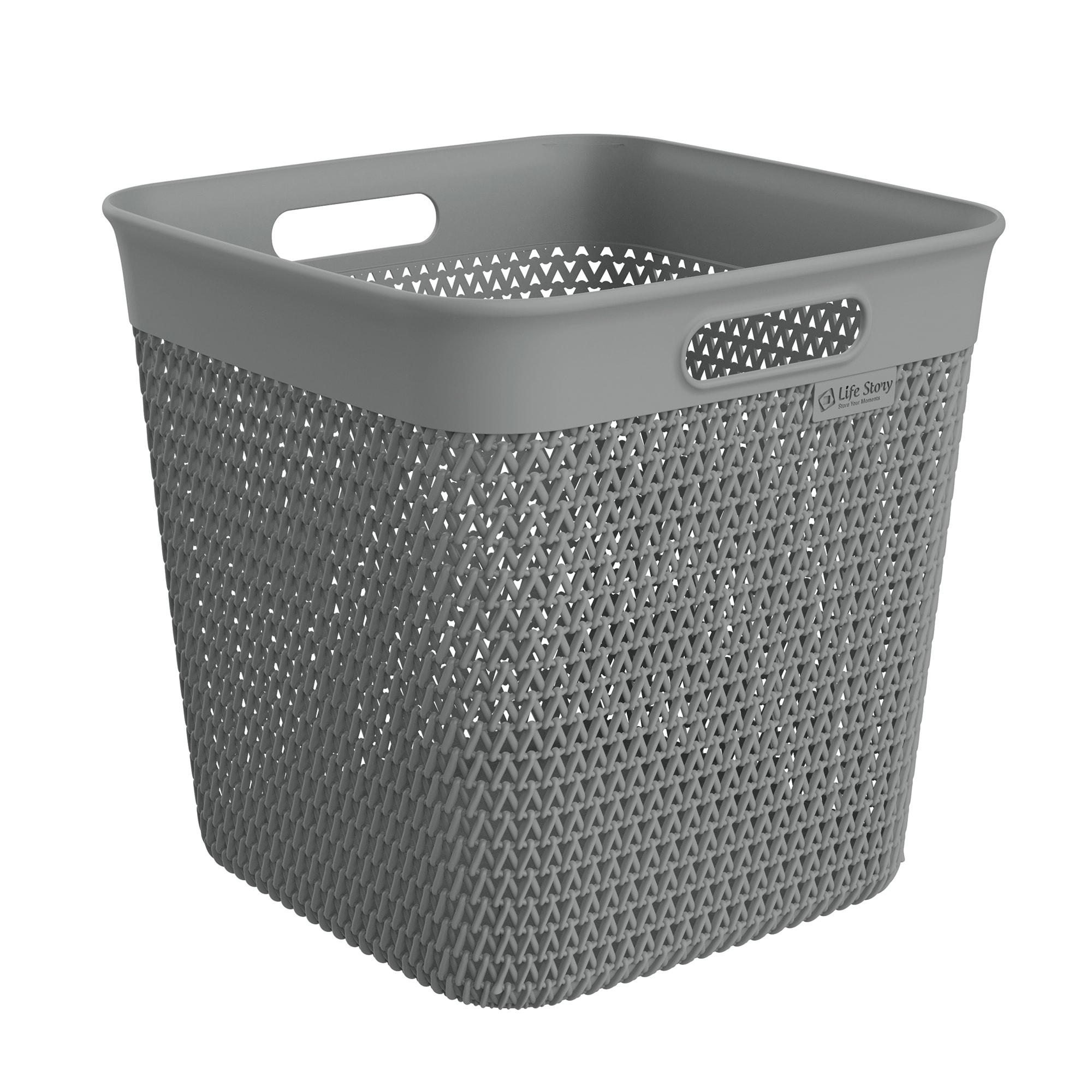 Life Story  26 Qt Decorative Storage Basket Extra Large Plastic Home Organizer