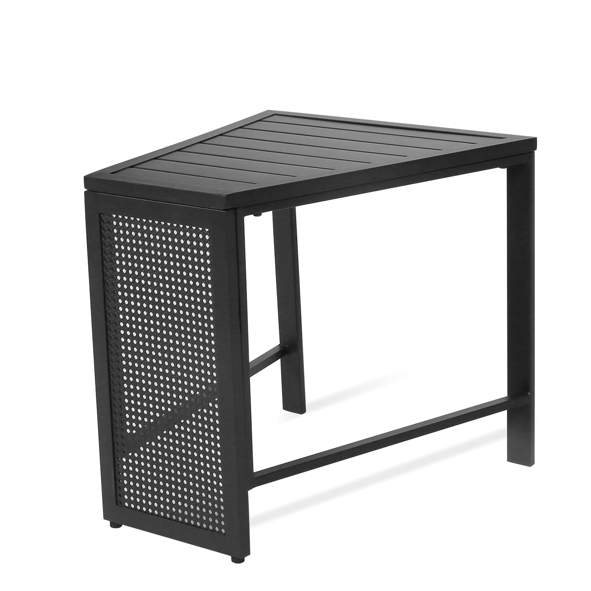 PEAK HOME FURNISHINGS 970320 20-Inches W x 20-Inches H Black Metal Rectangular Modern End Table Assembly Required