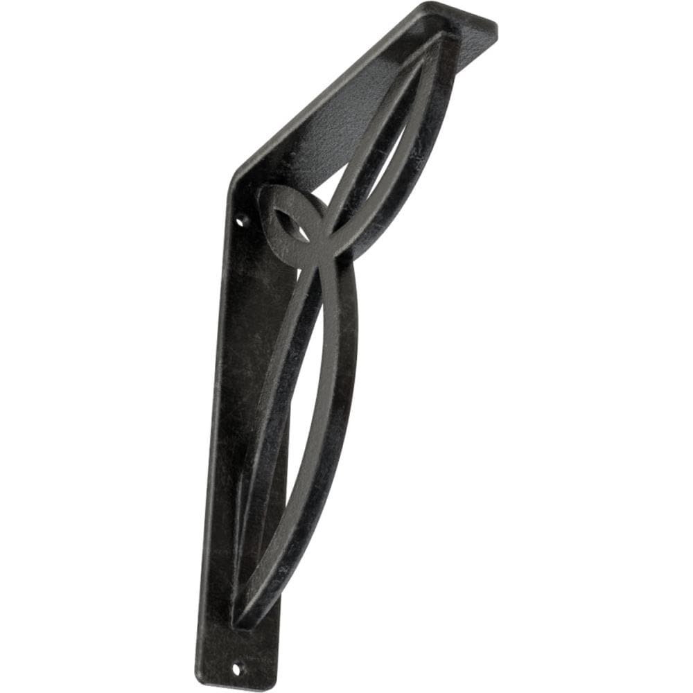 Ekena Millwork BKTM01X05X08SVEASV Versailles 5.5-in x 1.5-in x 8-in Gray Wrought iron Countertop support bracket