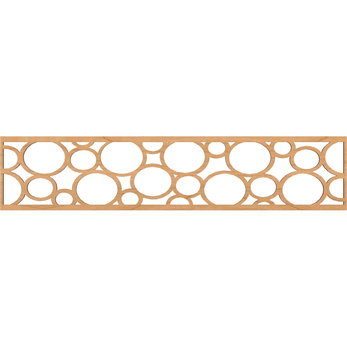 Ekena Millwork MLDA10X46HEMMA Hemingway Fretwork Flat Trim 10-in x 3.9-ft Maple Brown Unfinished 2156914 Pierced Wall Panel Moulding