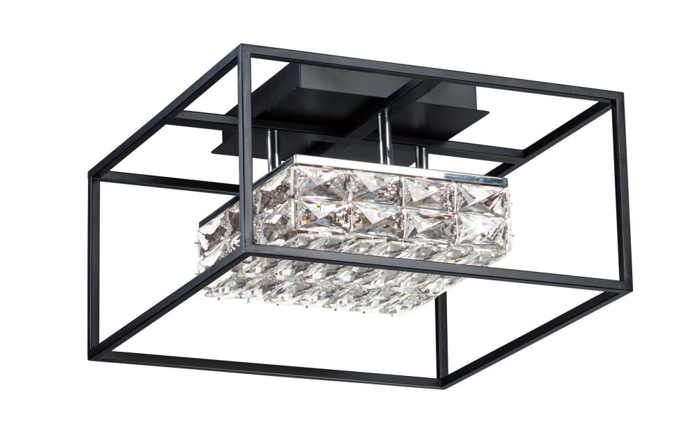 ET2 E23300-20BK Zephyr 1-Light Black LED Flush Mount Light