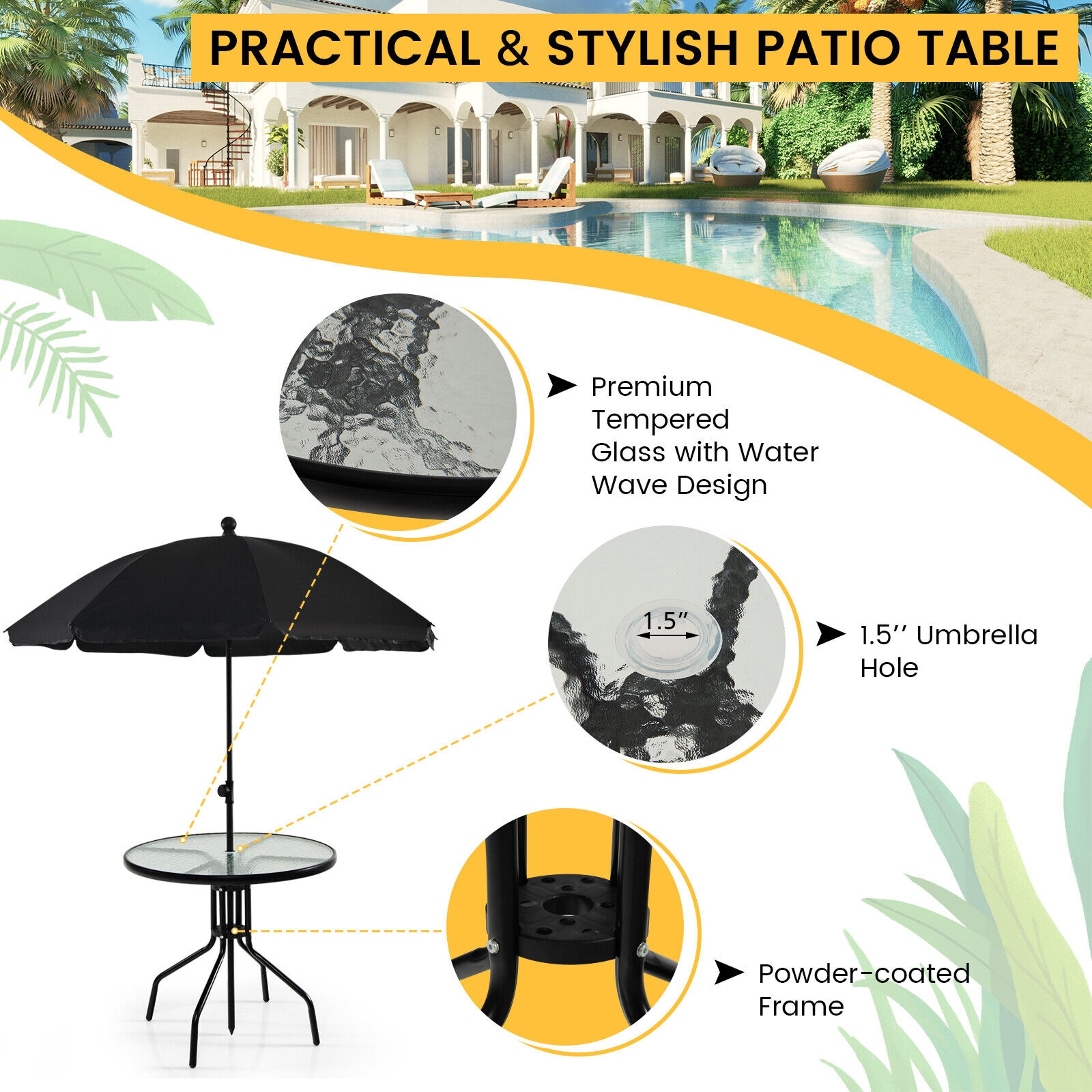 Forclover HBV-472GR Patio-Dining-Sets - View #6