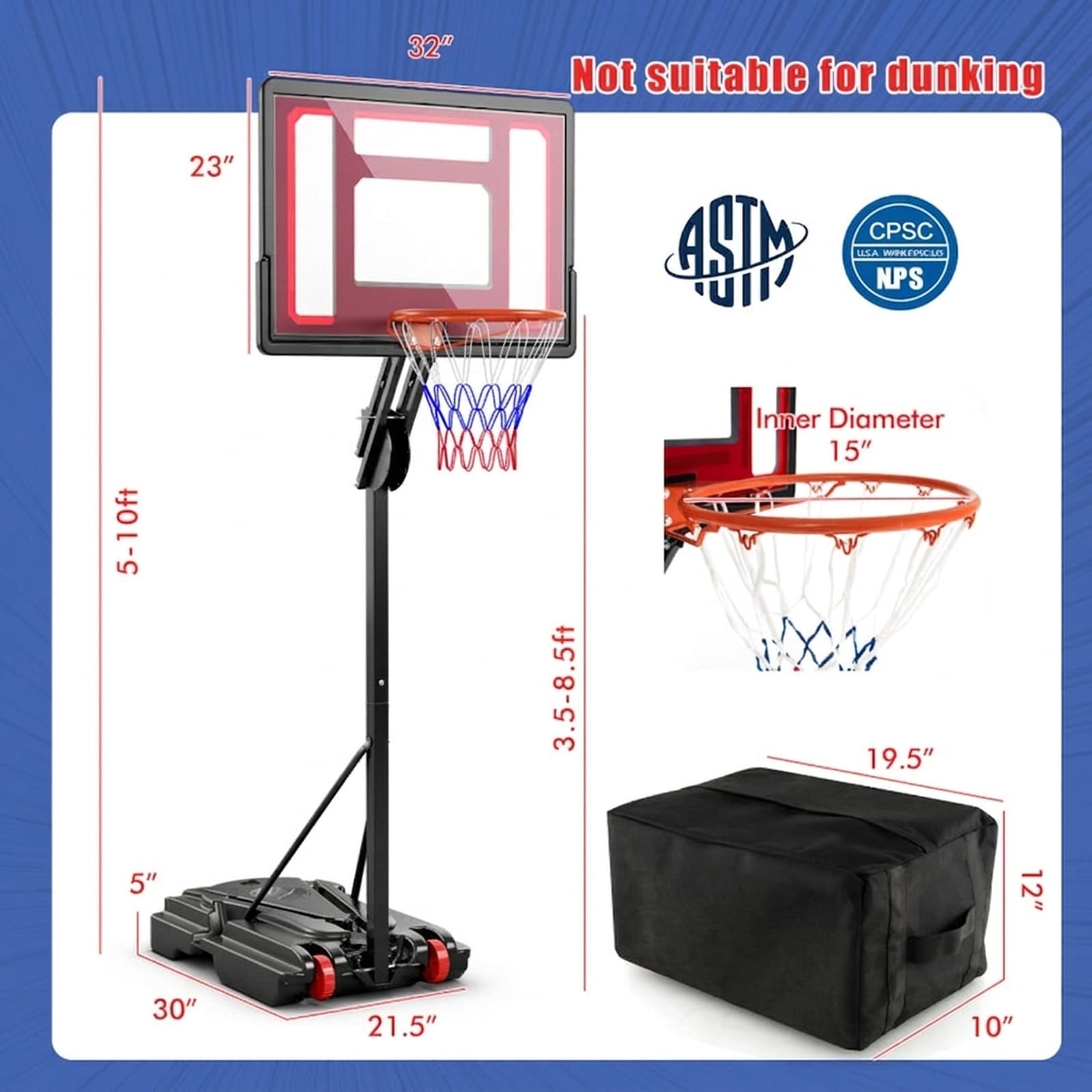 SUGIFT LW102SUGHY0840 Basketball-System - View #3