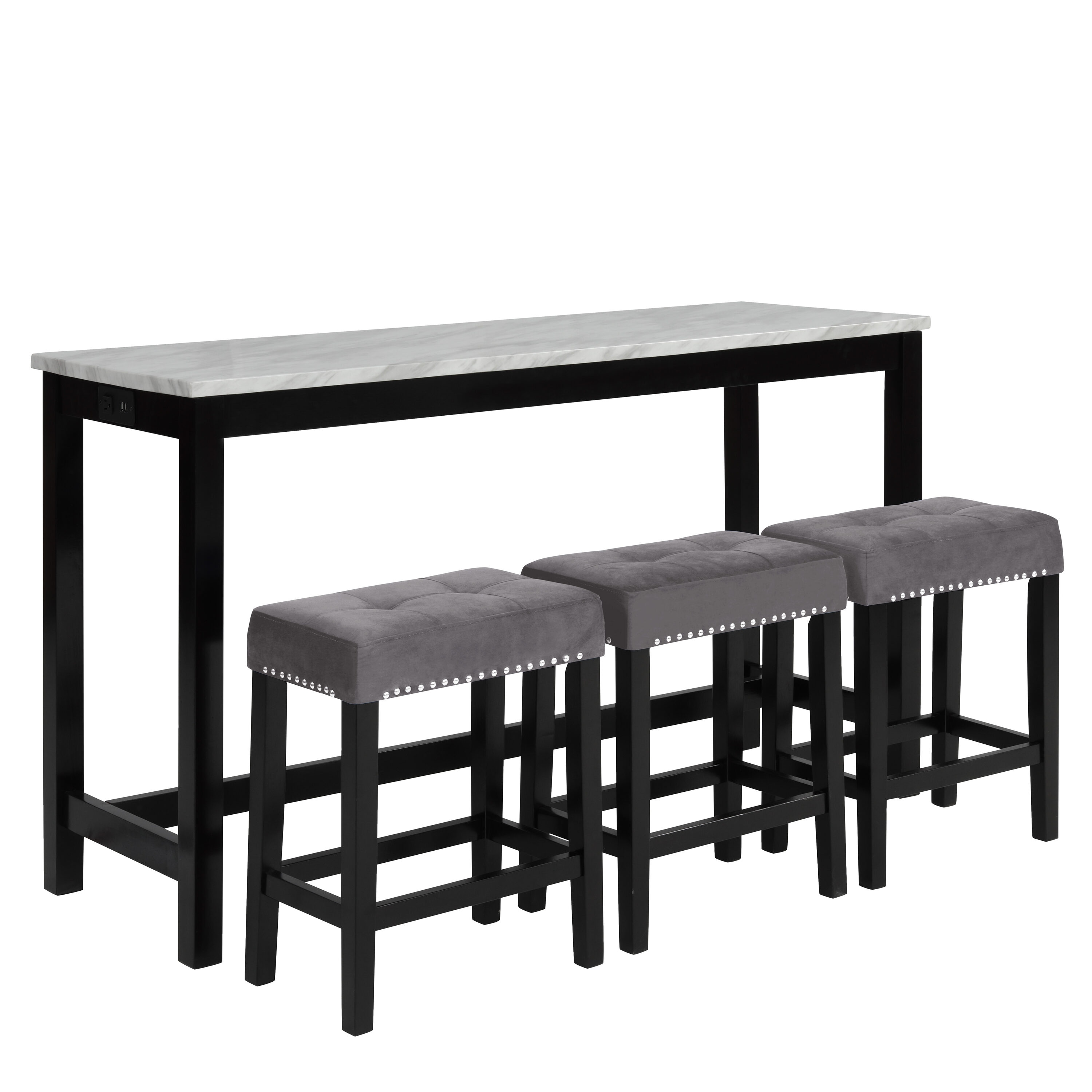 New Classic Furniture D400-B3S-GRY Dining-Sets - View #2