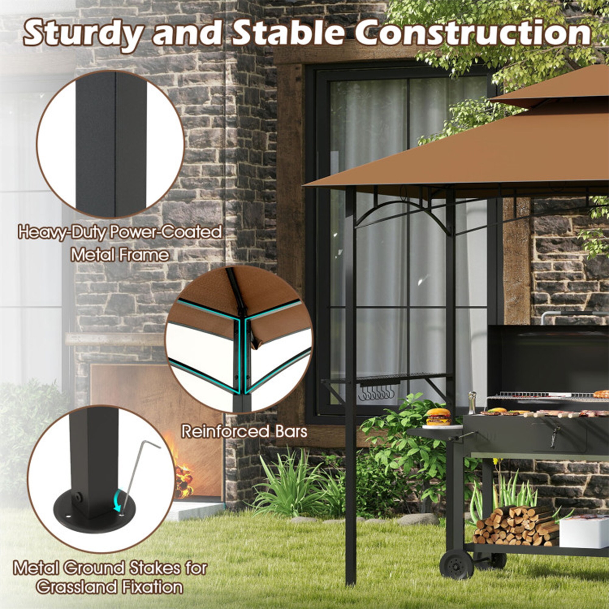 BABOOM BOM-0835BE-CO Wood-Resin-Gazebos - View #9
