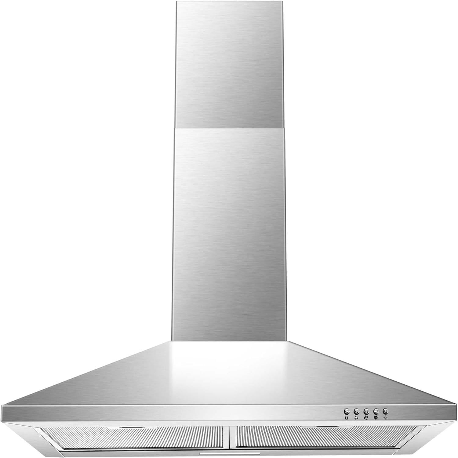 SNDOAS 1G75A 30 inch Convertible 450-CFM Brushed Stainless steel Wall-Mounted Range Hood