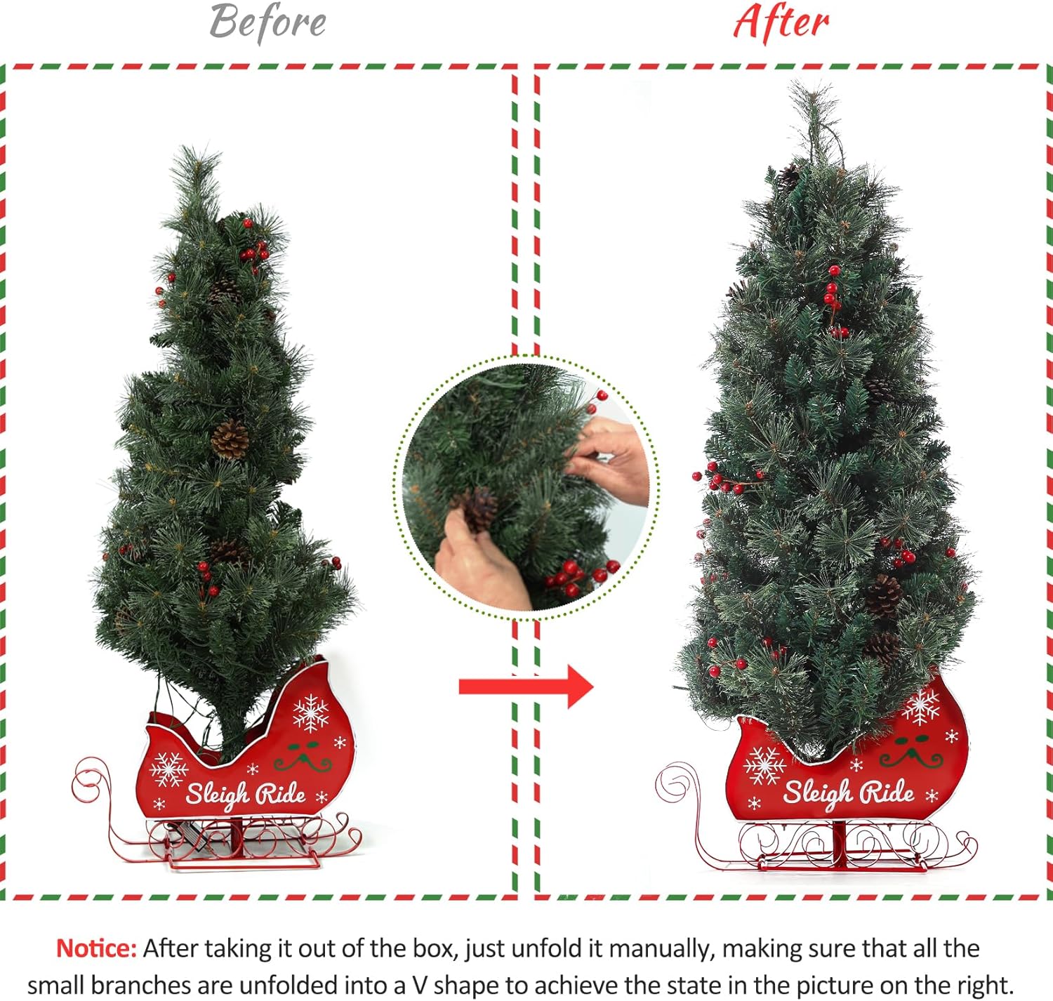 Qeetex DHZ-PHO-0ZGX45MX Artificial-Christmas-Trees - View #3