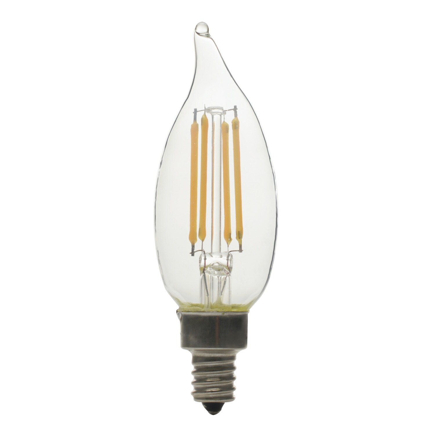 GE Basic 60-Watt EQ CA10 Soft White Candelabra Base (e-12) Dimmable LED ...