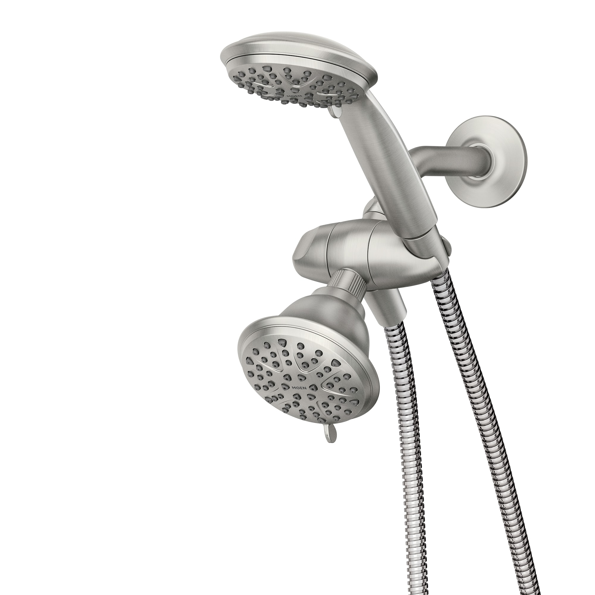 Moen Attune Spot Resist Brushed Nickel Round Dual/Combo Shower Head  1.75-GPM (6.6-LPM) in the Shower Heads department at