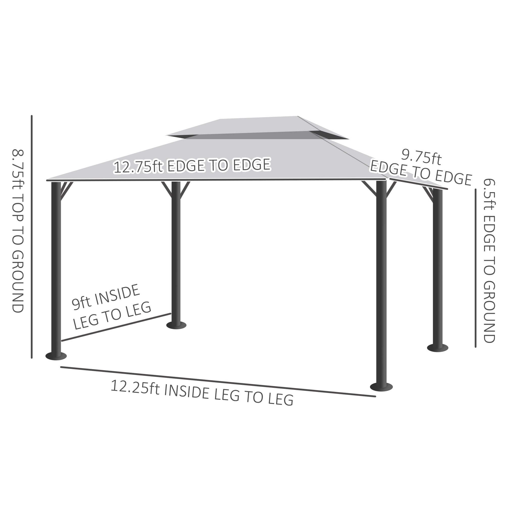 WELLFOR GAS0155 Wood-Resin-Gazebos - View #6