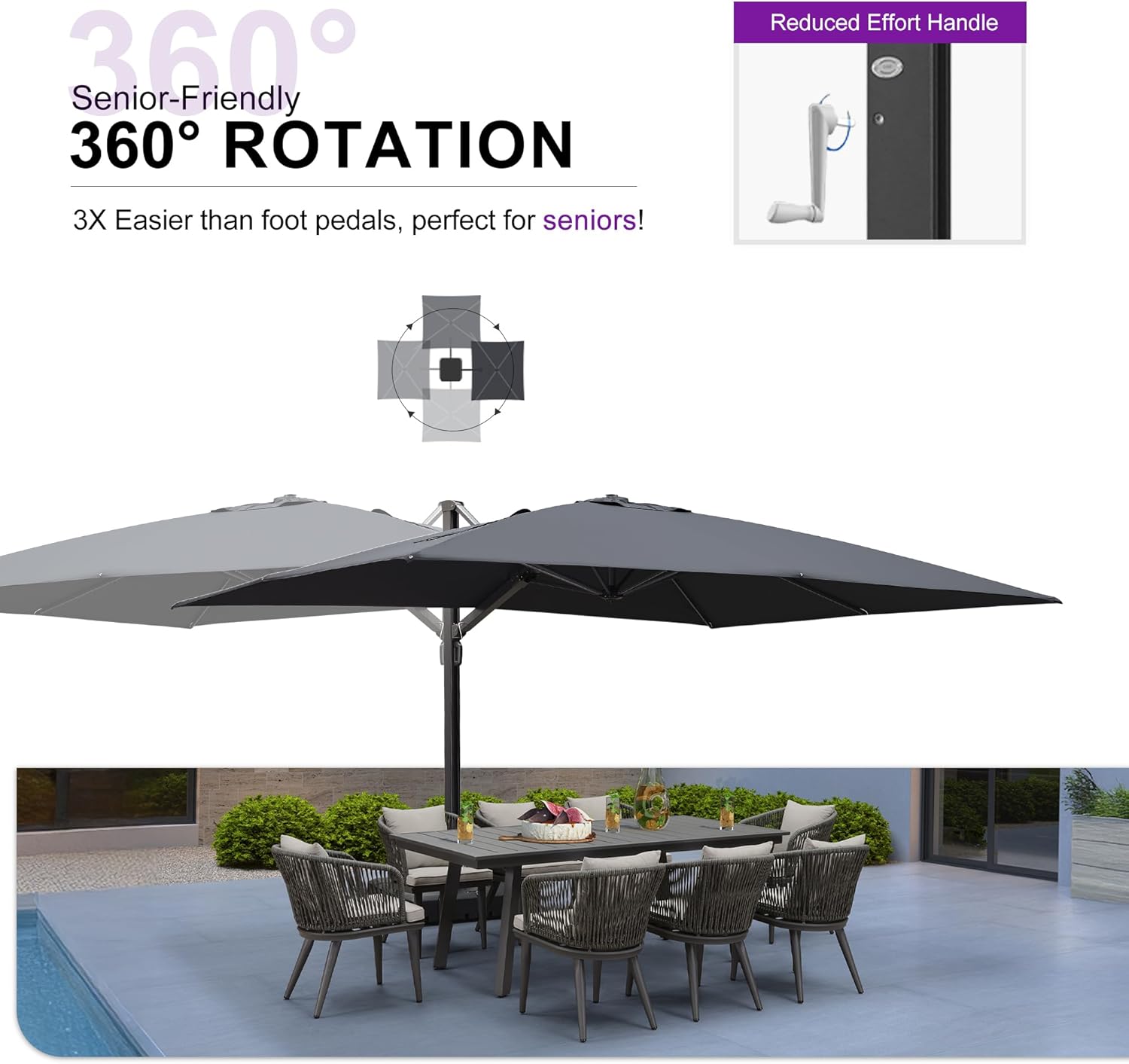 PURPLE LEAF LS04CHC1013-GYWB Umbrellas-2 - View #7