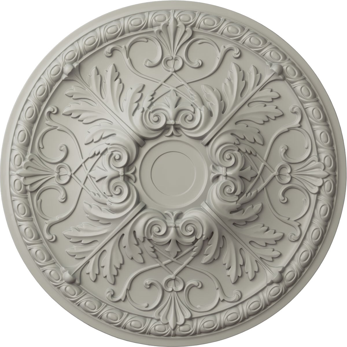 Ekena Millwork CM32TNPCF Tristan 32.375-in W x 32.375-in L Painted Pot Of Cream Polyurethane Whole Ceiling Medallion