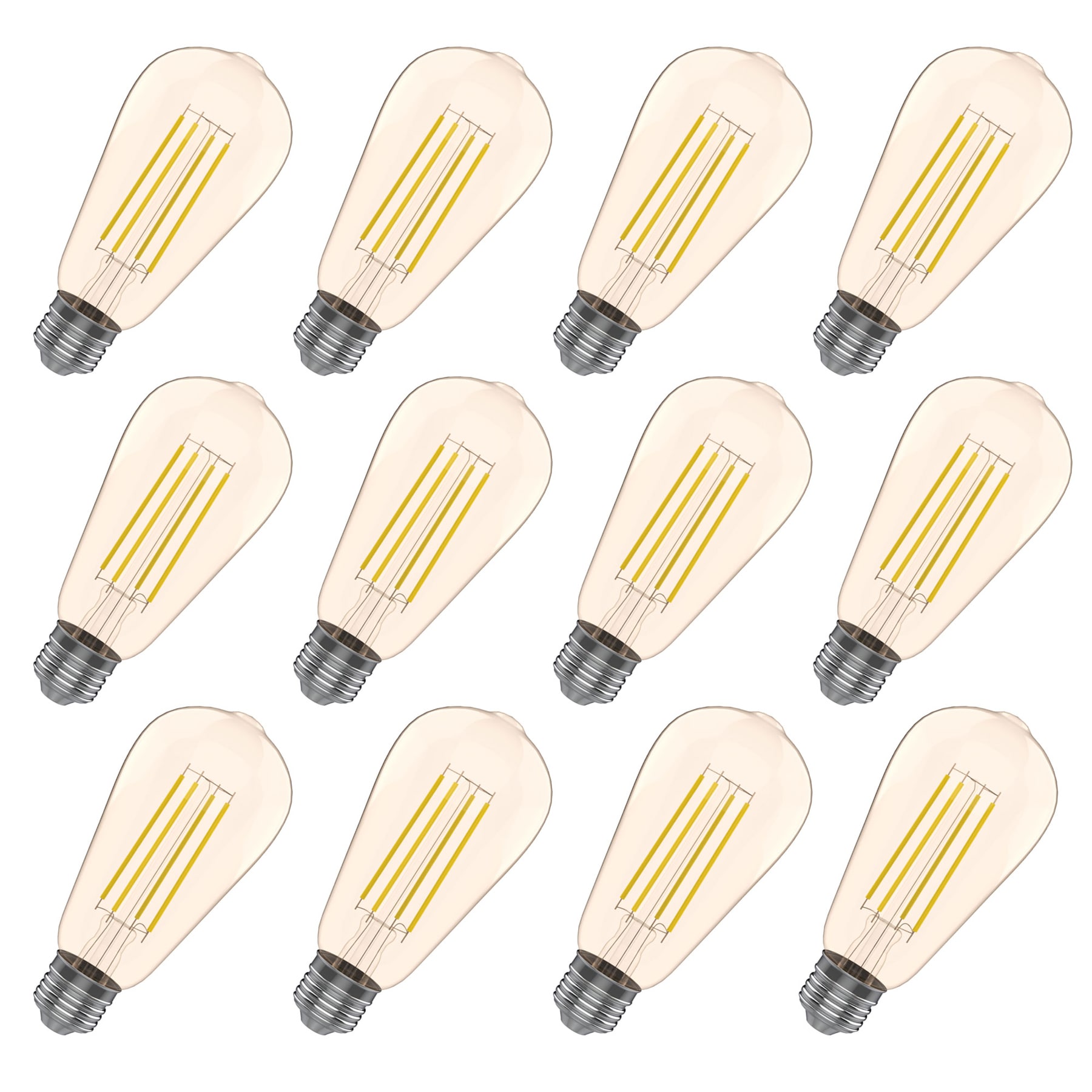Viribright Lighting 641350-12SC 40 -Watt EQ ST19 Soft white Medium base (E-26) Dimmable LED Decorative Light Bulb 12 -Pack