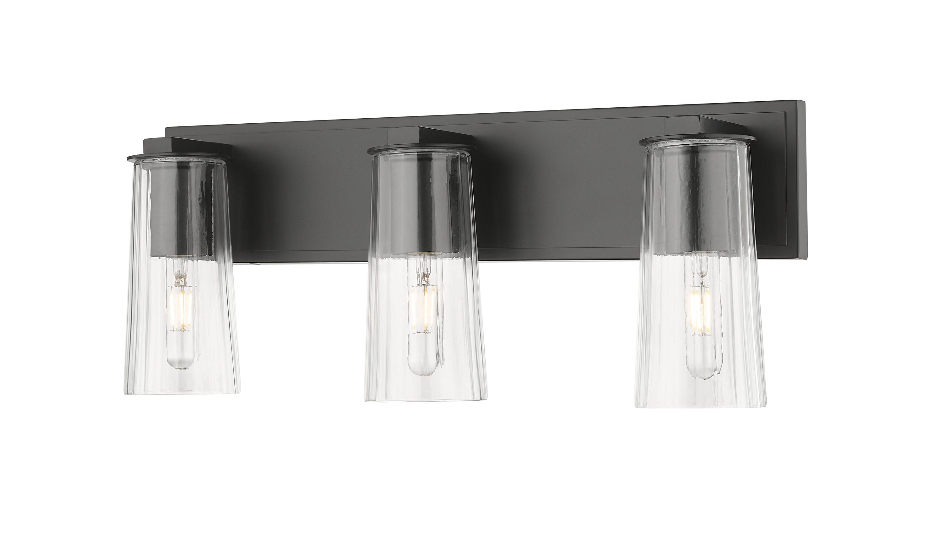 Z-Lite 826-3V-MB Titus 24-in 3 -Light Matte Black Transitional Vanity light