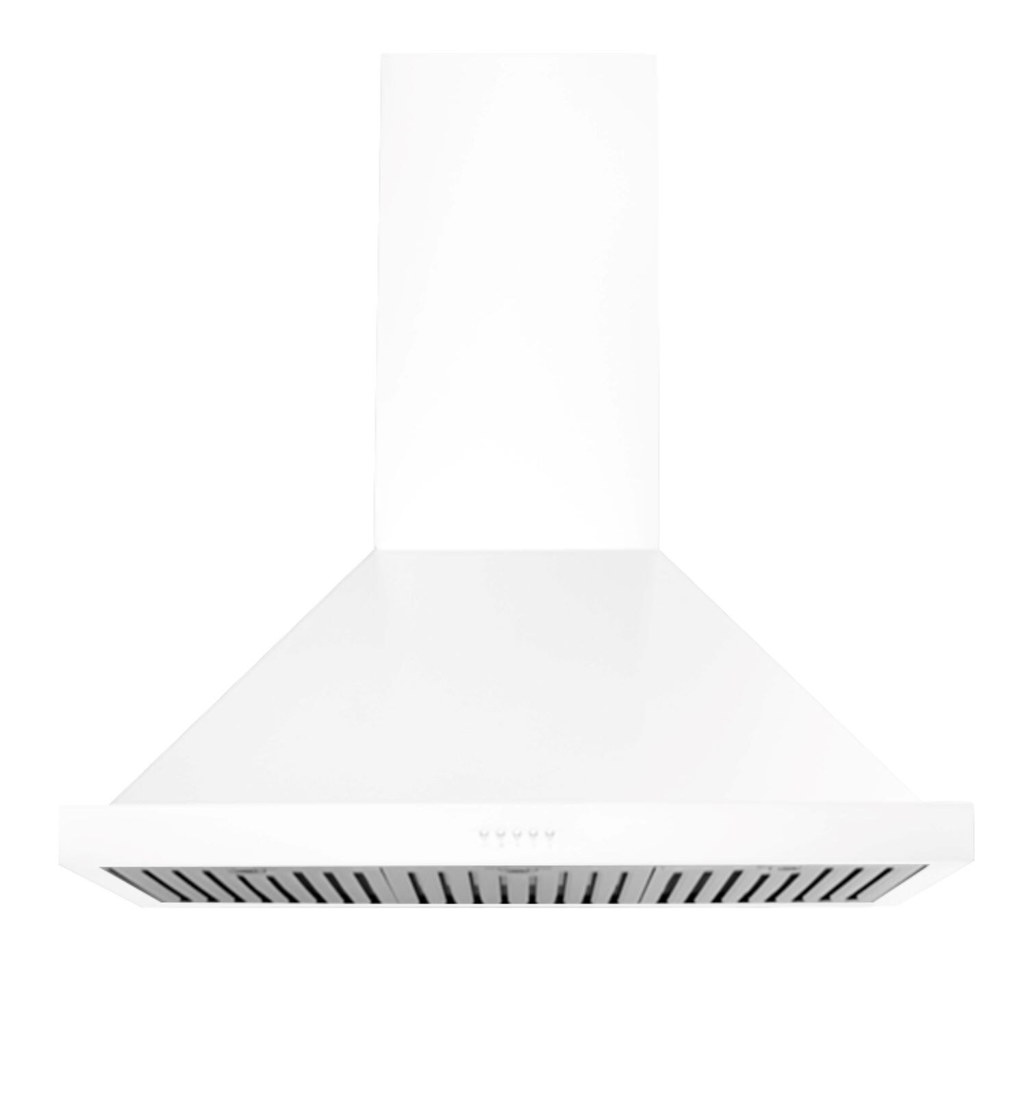 Hallman HVENTHOODWC48WT 48 inch Ducted 1000-CFM White Wall-Mounted Range Hood with Charcoal Filter
