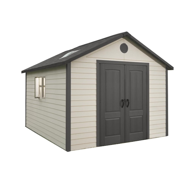 LIFETIME PRODUCTS 11-ft x 11-ft Gable Resin Storage Shed (Floor ...