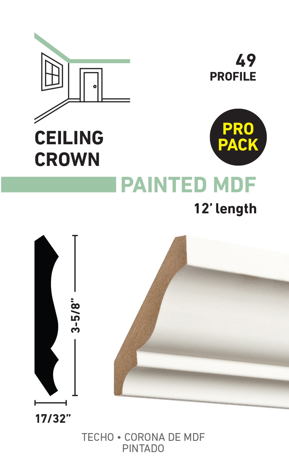allen + roth L040495W12FBDL Crown-Moulding - View #3
