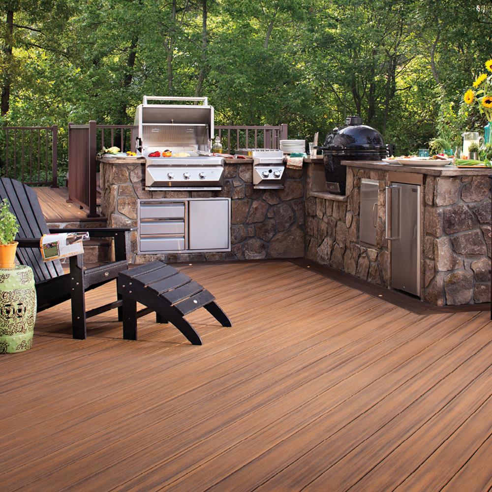 Trex Lineage 16 ft. - Transcend Lineage Composite Square Decking Board  Biscayne - 1 In. x
