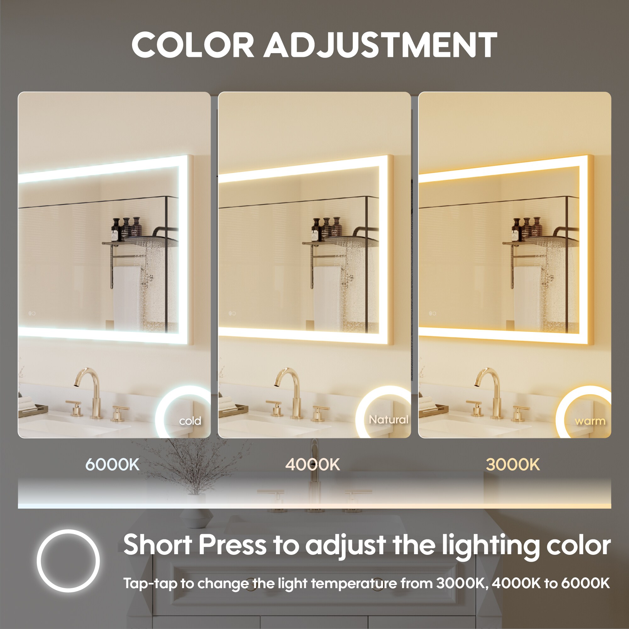 CALVON HML6028GD Framed-Bath-Mirrors - View #7