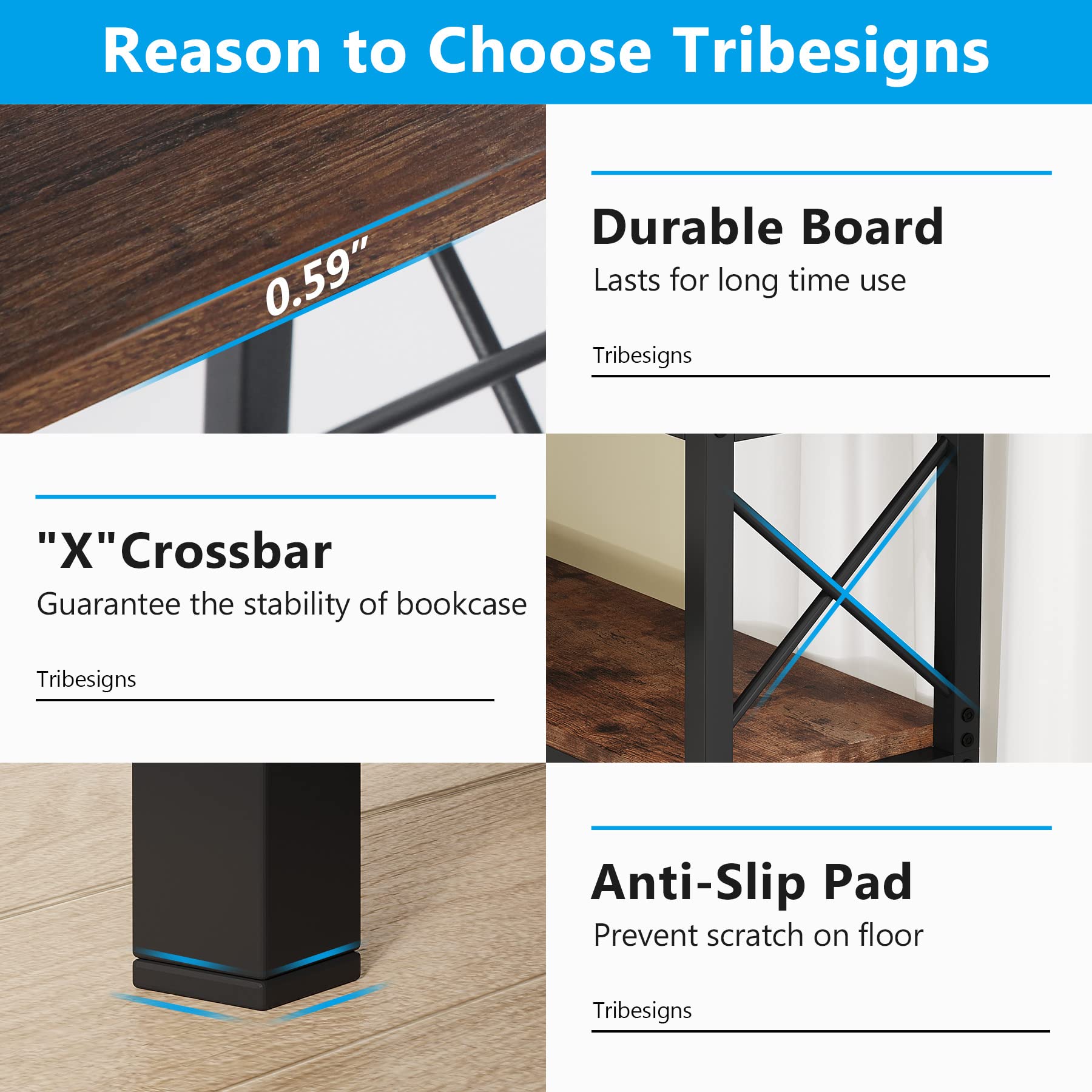 Tribesigns HOGA-J0063 bookcases - View #7