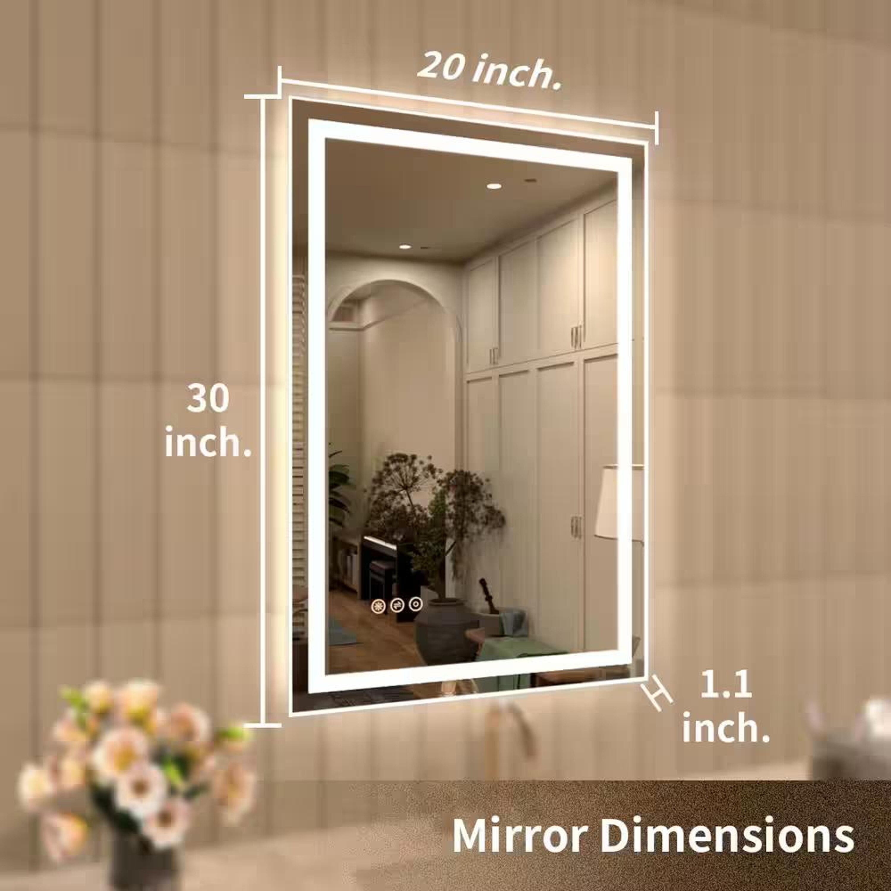 Bayfeve BFKF-2030D4-MIR Framed-Bath-Mirrors - View #5