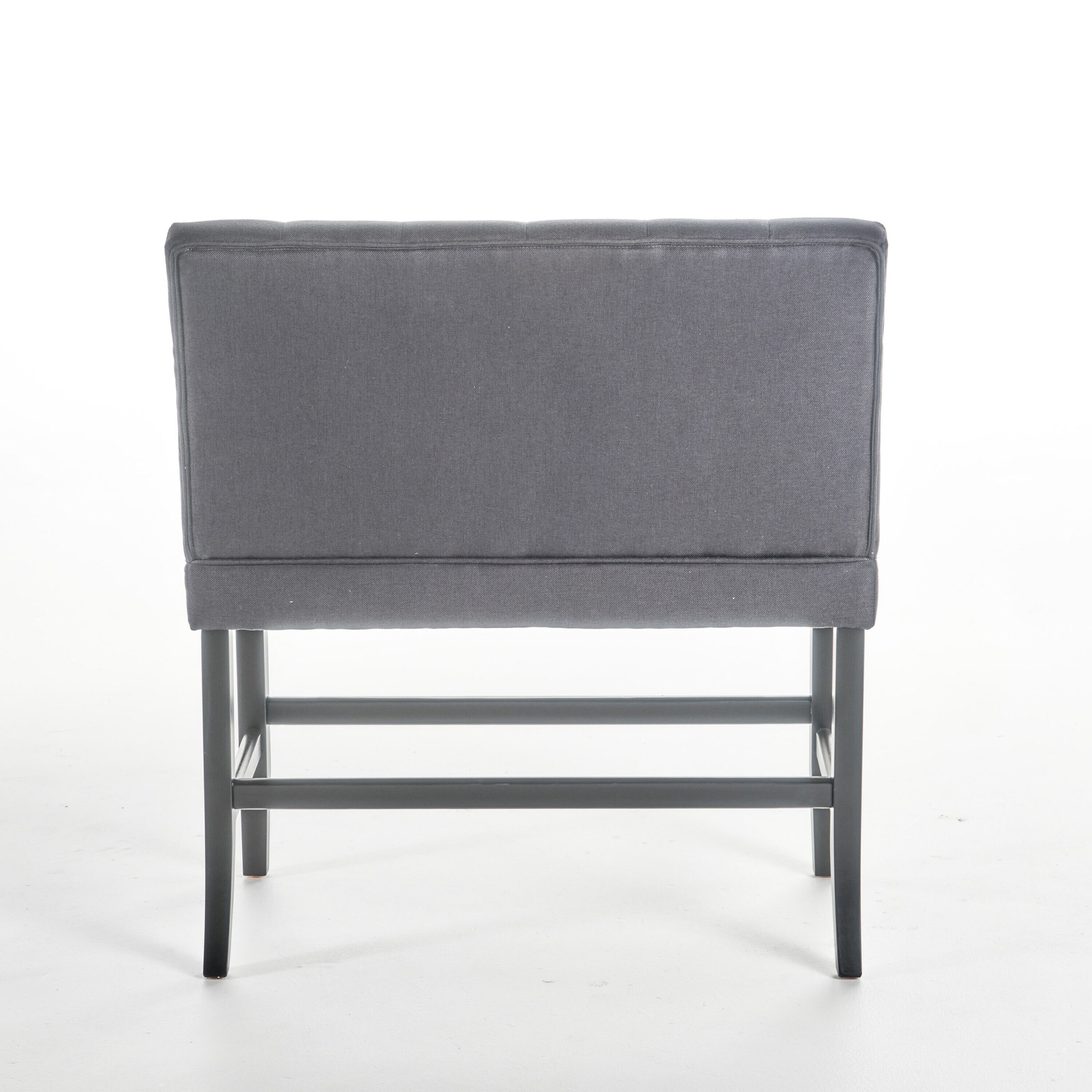 Paddy Tufted Back Fabric 26-inch Barstool Bench - Dark Charcoal