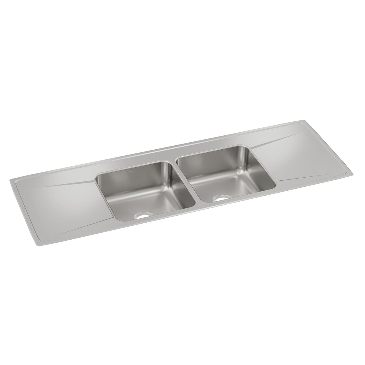 Elkay Gourmet Drop-In 66-in x 22-in Lustrous Highlighted Satin Stainless  Steel Double Equal Bowl Workstation Kitchen Sink with Drainboard