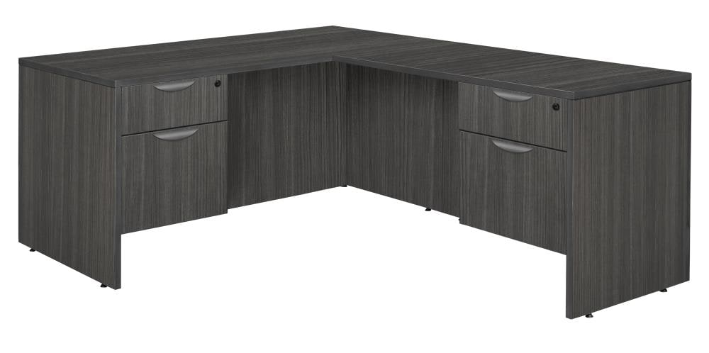 Regency LLD713547AG Legacy 82-in Gray Modern/Contemporary L-shaped desk