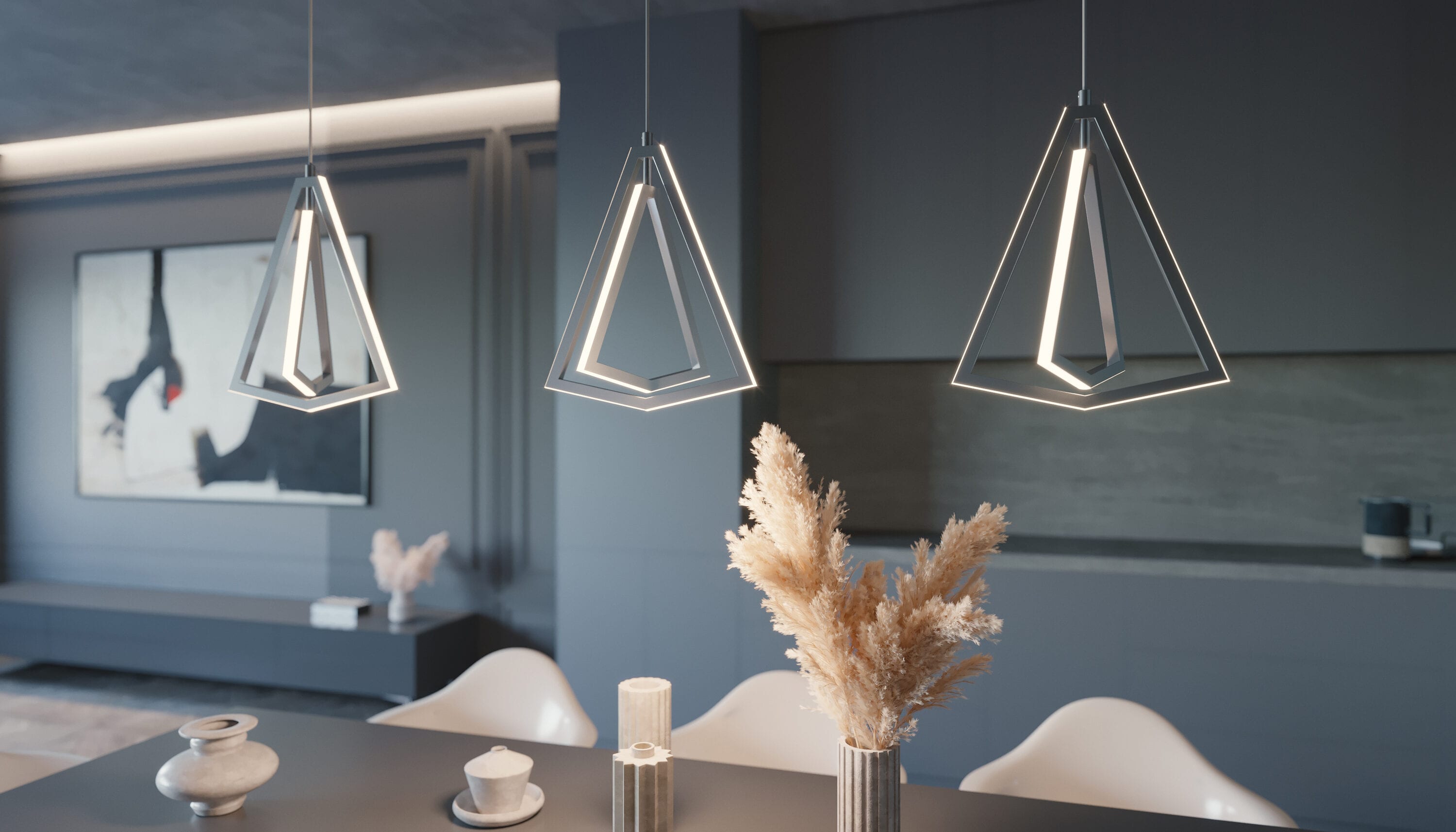 Gianna Satin Nickel Modern LED Pendant Light for Indoor/Outdoor
