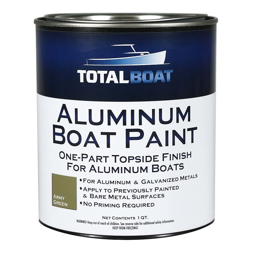 TotalBoat Aluminum Boat Paint Green Quart Topside Paint Matte Army ...