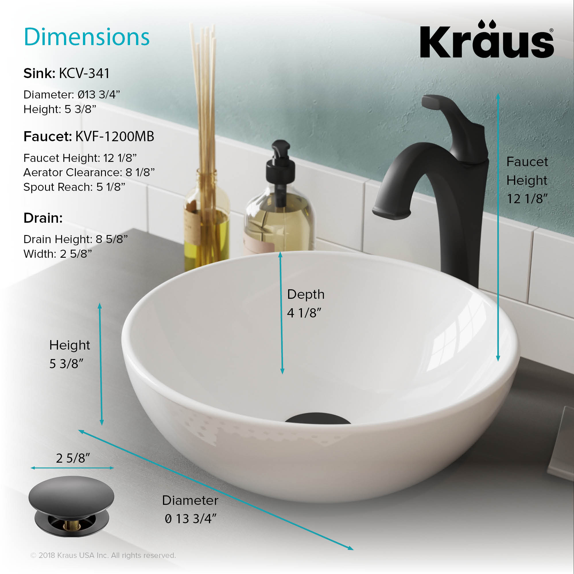 Kraus C-KCV-341-1200MB Bath-Sink - Thumbnail View #4