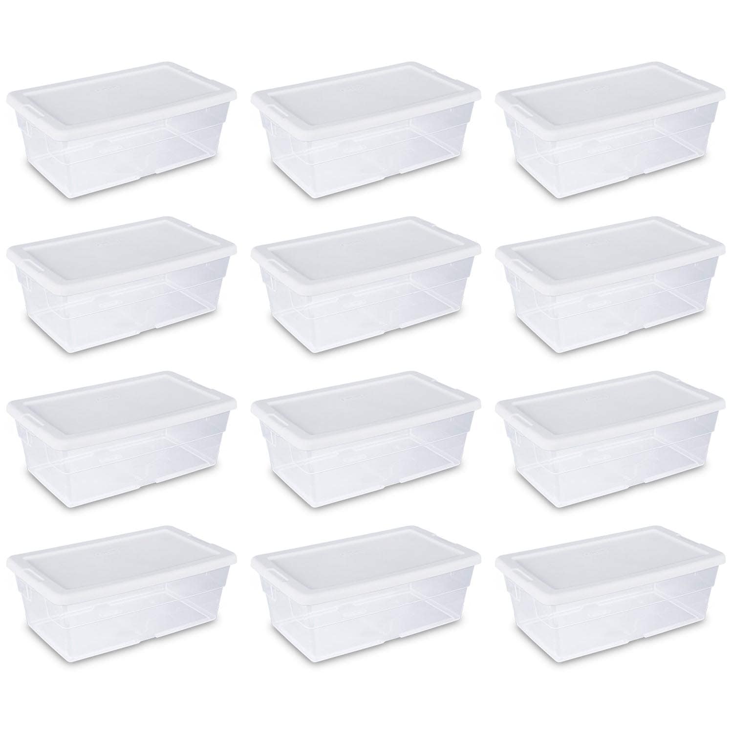 IRIS 5-Pack File Box Medium 1-Gallons (4-Quart) Clear Tote with Standard  Snap Lid