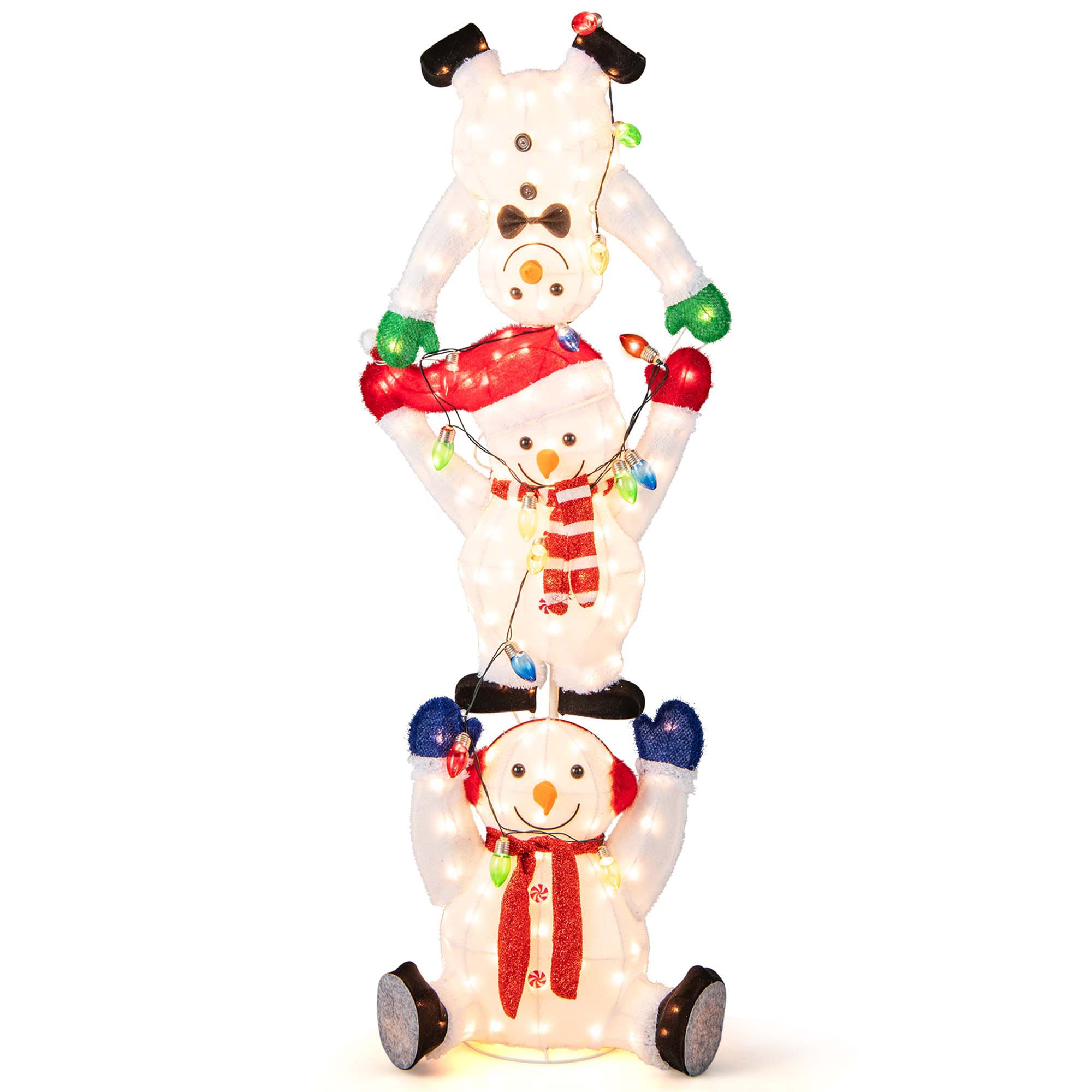 Costway LWS00723 67.2-in Lighted Snowman Figurine