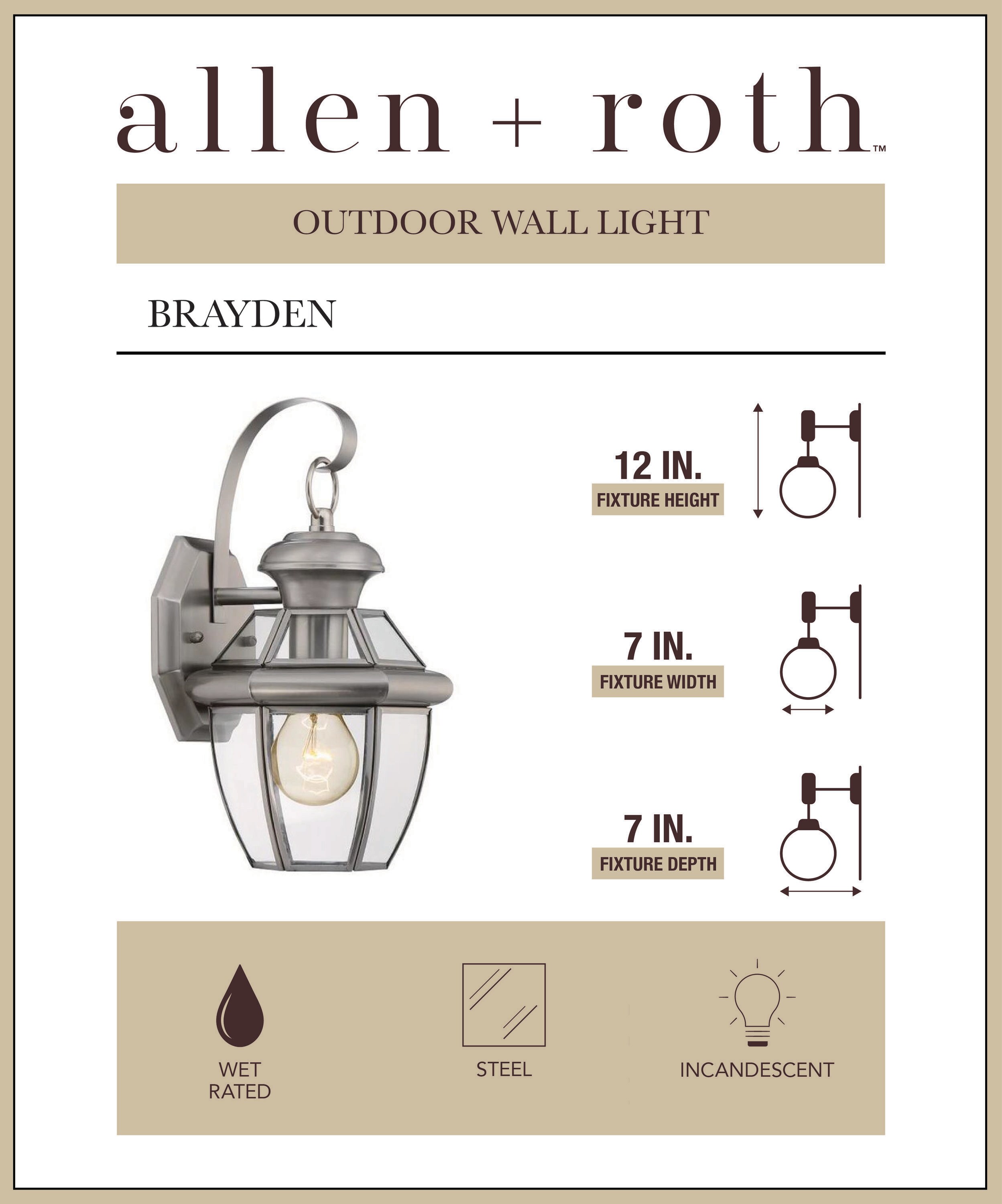 allen + roth KDN1691AS Outdoor-Wall-Lighting - View #2