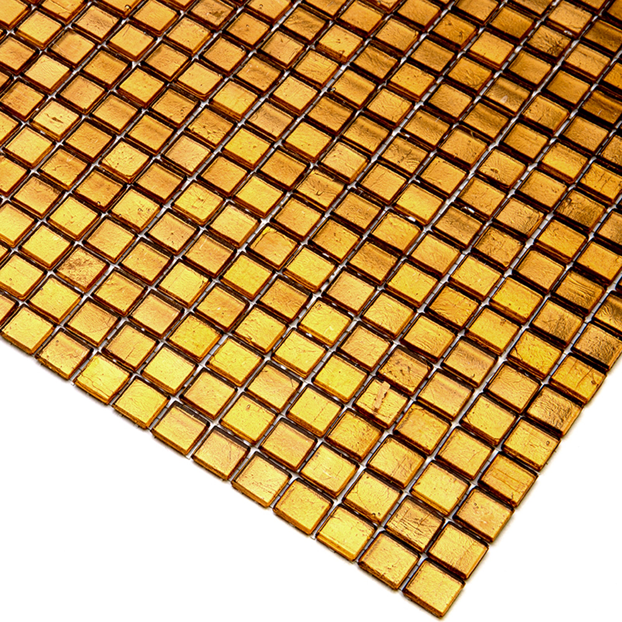 Apollo Tile Skosh Goldenrod Brown 11-1/2-in x 11-1/2-in Glossy Glass Uniform Squares Floor and Wall Tile (18.69-sq. ft/ Carton)