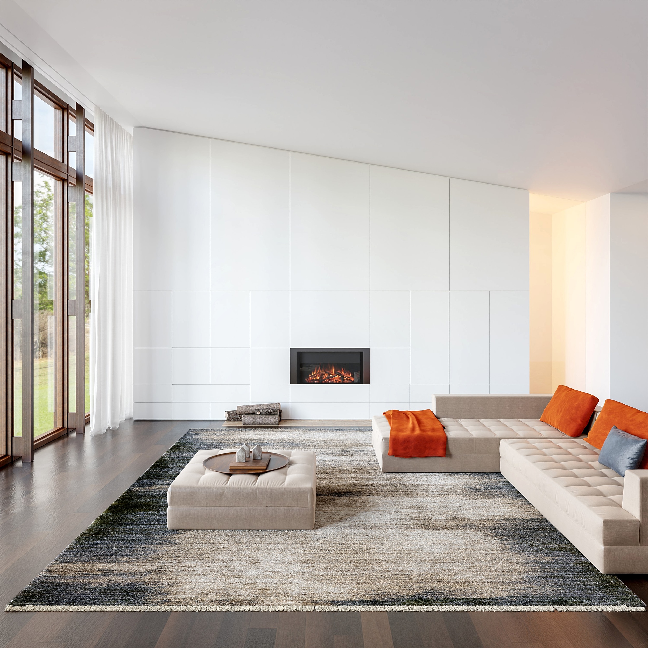 nuLOOM 200BDSN70A-2808 Rhianna Contemporary Abstract 2ft. 8in. x 8ft. Dark Beige Area Rug