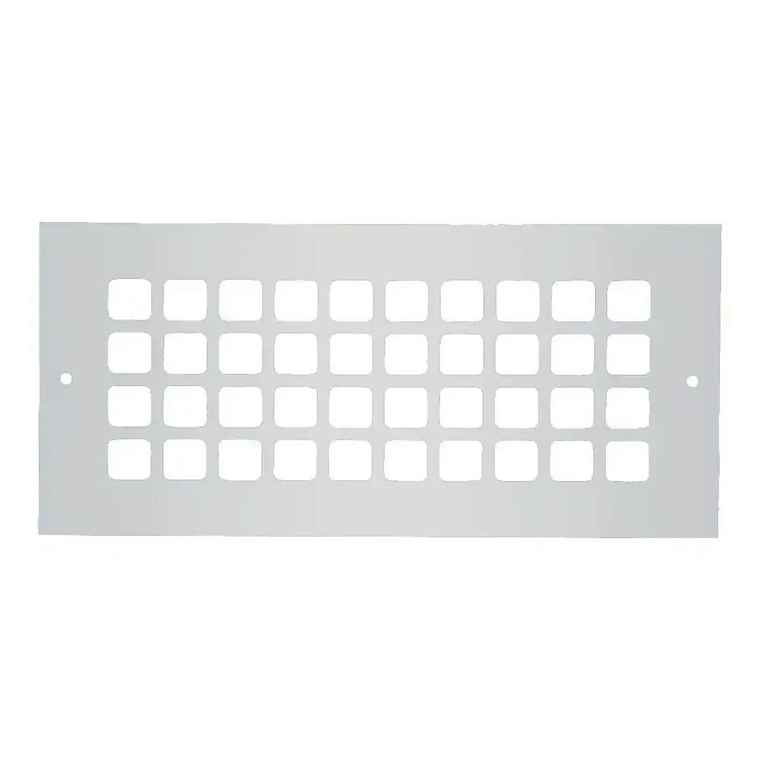 Reggio Register 814-AWH 6-in x 12-in Aluminum White Floor Register