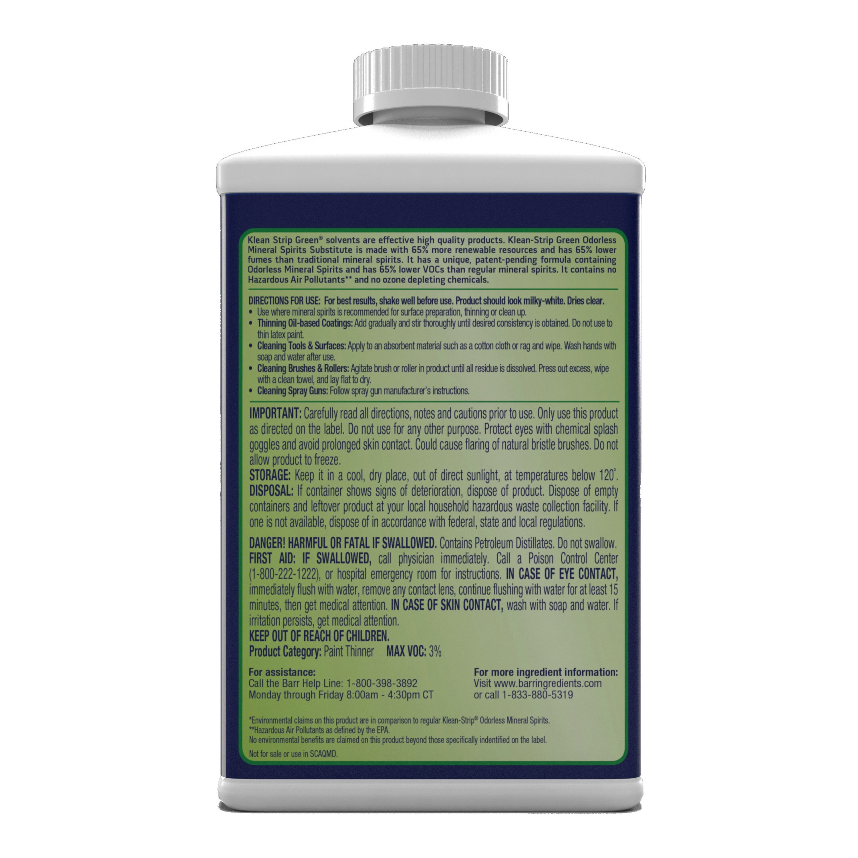 Jasco 32-fl oz Slow to dissolve Paint thinner in the Paint