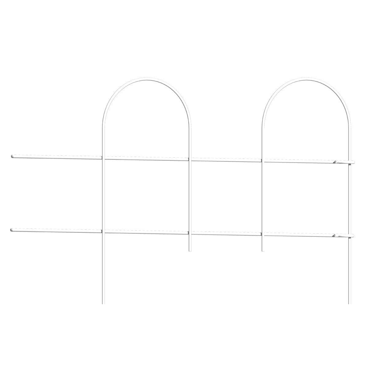 GARDEN CRAFT 051010S 0.25-Inches x 120-Inches x 10-Inches White Metal Steel Border fencing